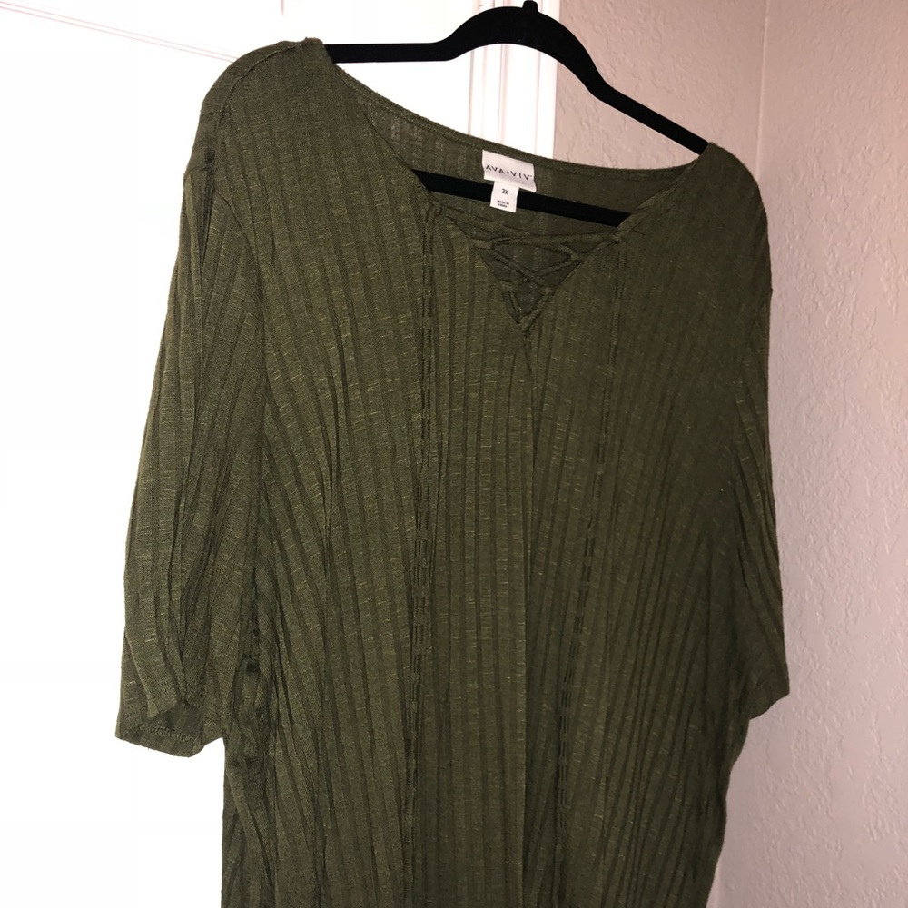 AVA VIV lace up top 3x